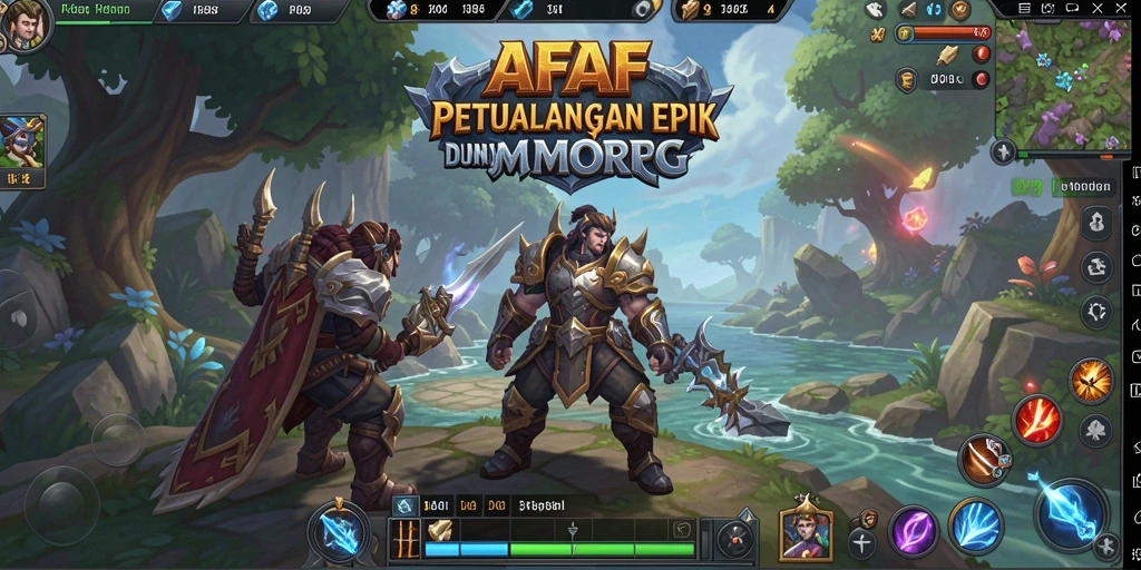 Tampilan gameplay AFAF dengan karakter beraksi dalam dunia MMORPG yang menakjubkan.