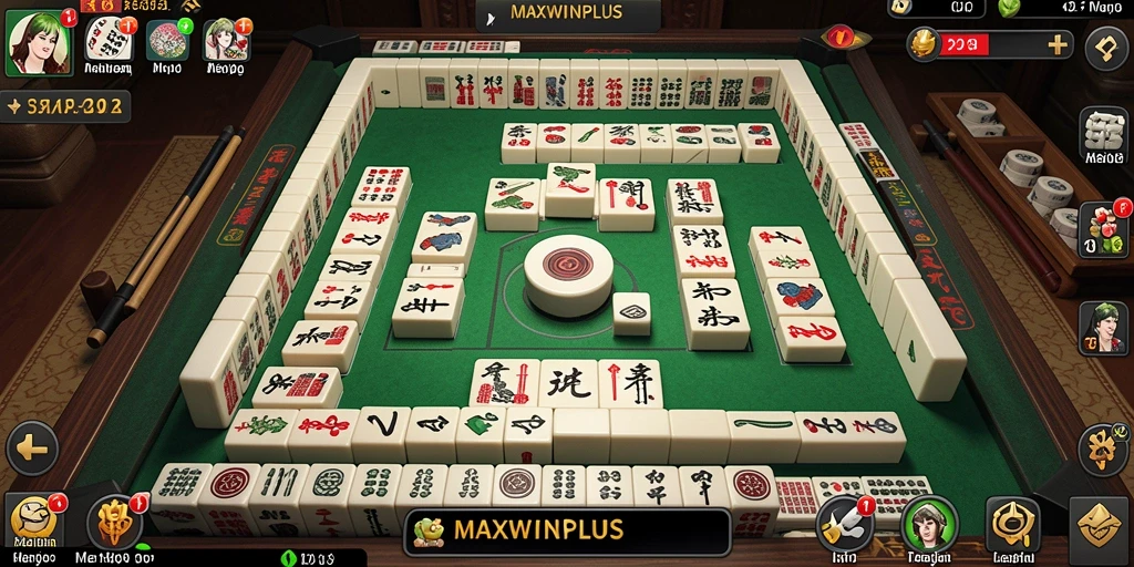 Gameplay Mahjong di MAXWINPLUS yang seru dan menantang.