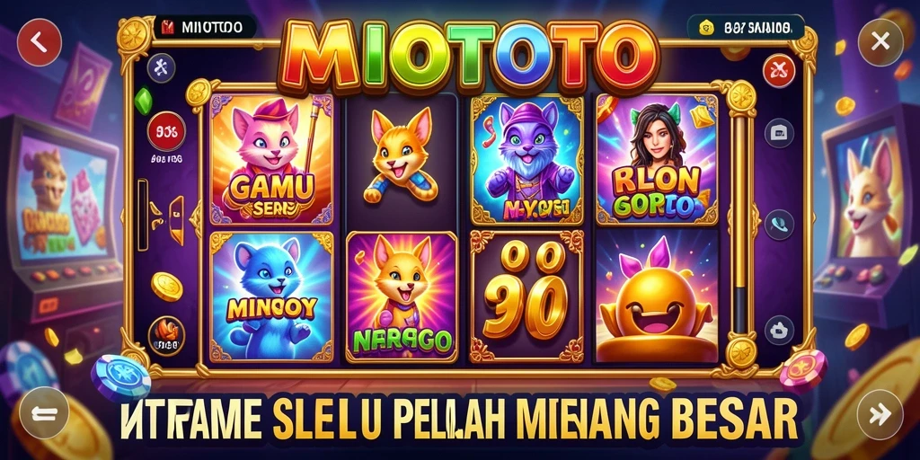 Tampilan gameplay MIOTOTO yang menarik dan penuh warna.