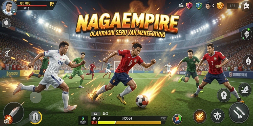 Tampilan gameplay menarik dari NAGAEMPIRE dengan aksi olahraga intens.