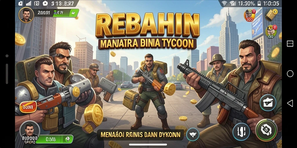 Gameplay seru dalam mengelola bisnis di REBAHIN.
